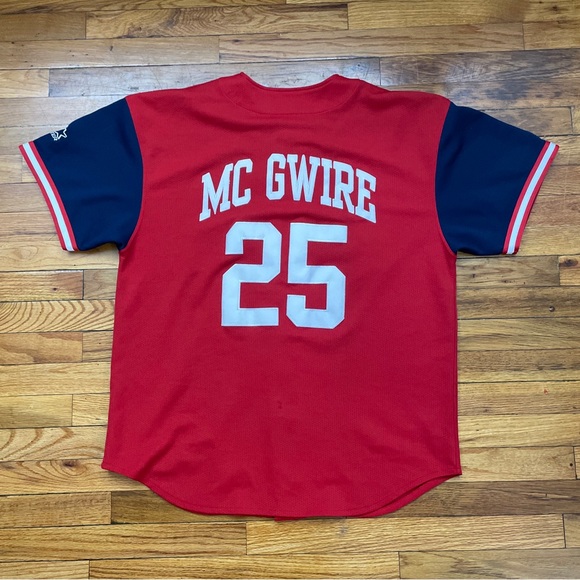 90’s Vintage Starter MLB St Louis Cardinals Mark McGwire Baseball Jersey Used - Picture 2 of 7